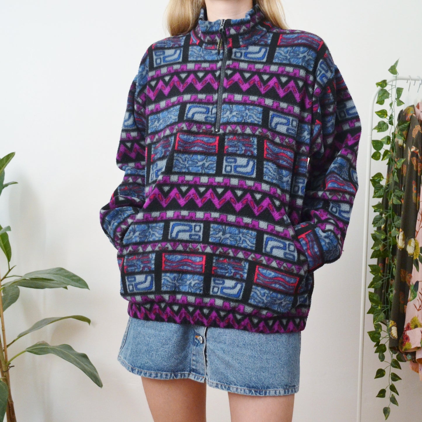 Geometric fleece L