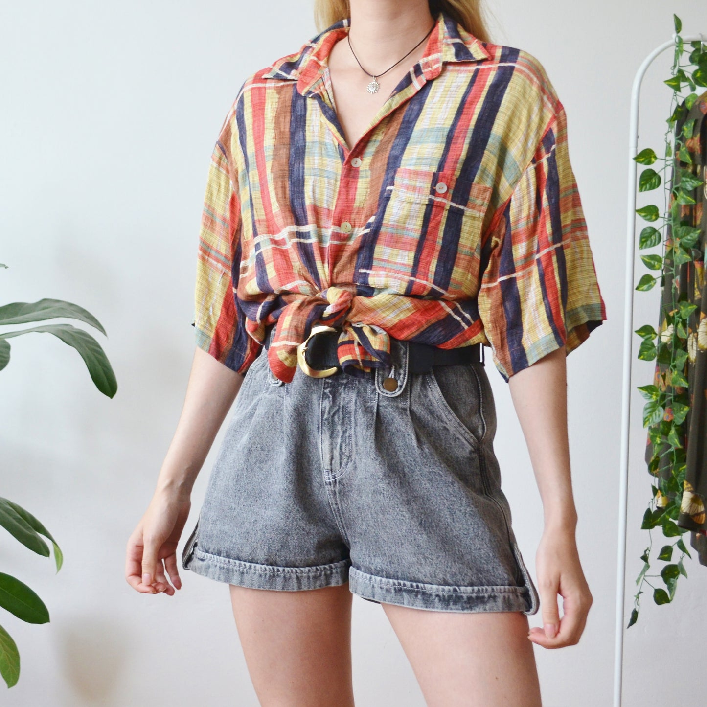 Plaid shirt M