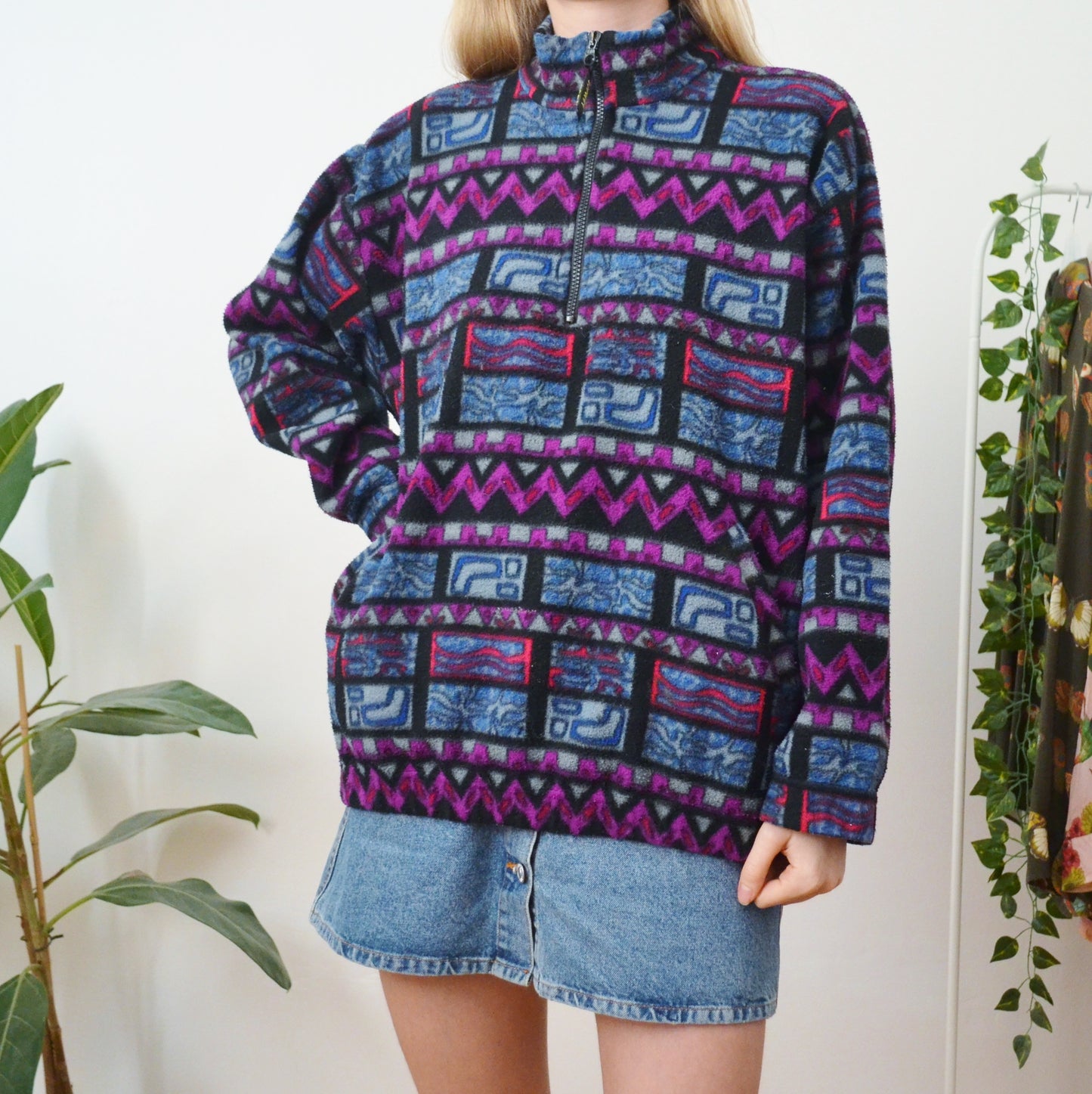 Geometric fleece L