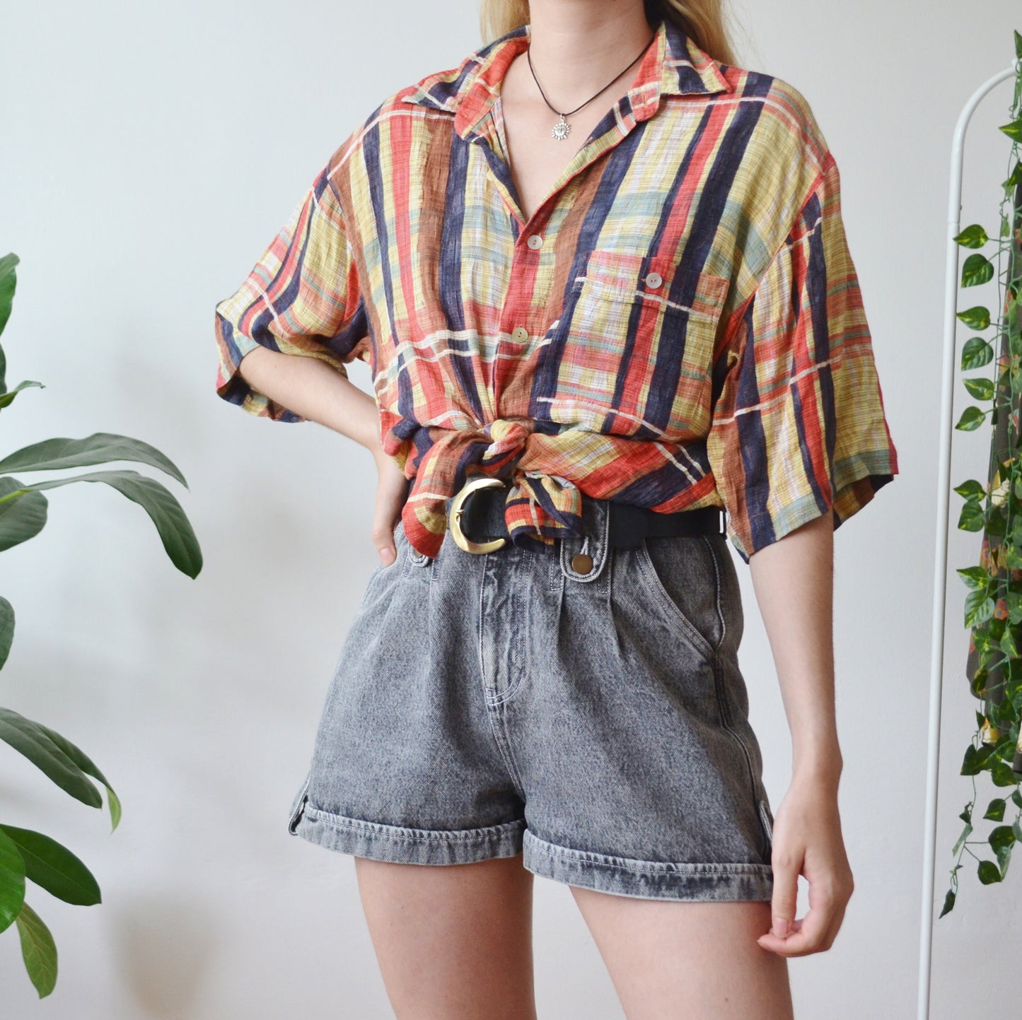 Plaid shirt M