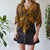 Vintage 80s Tie Up Blouse M