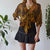 Vintage 80s Tie Up Blouse M