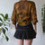 Vintage 80s Tie Up Blouse M