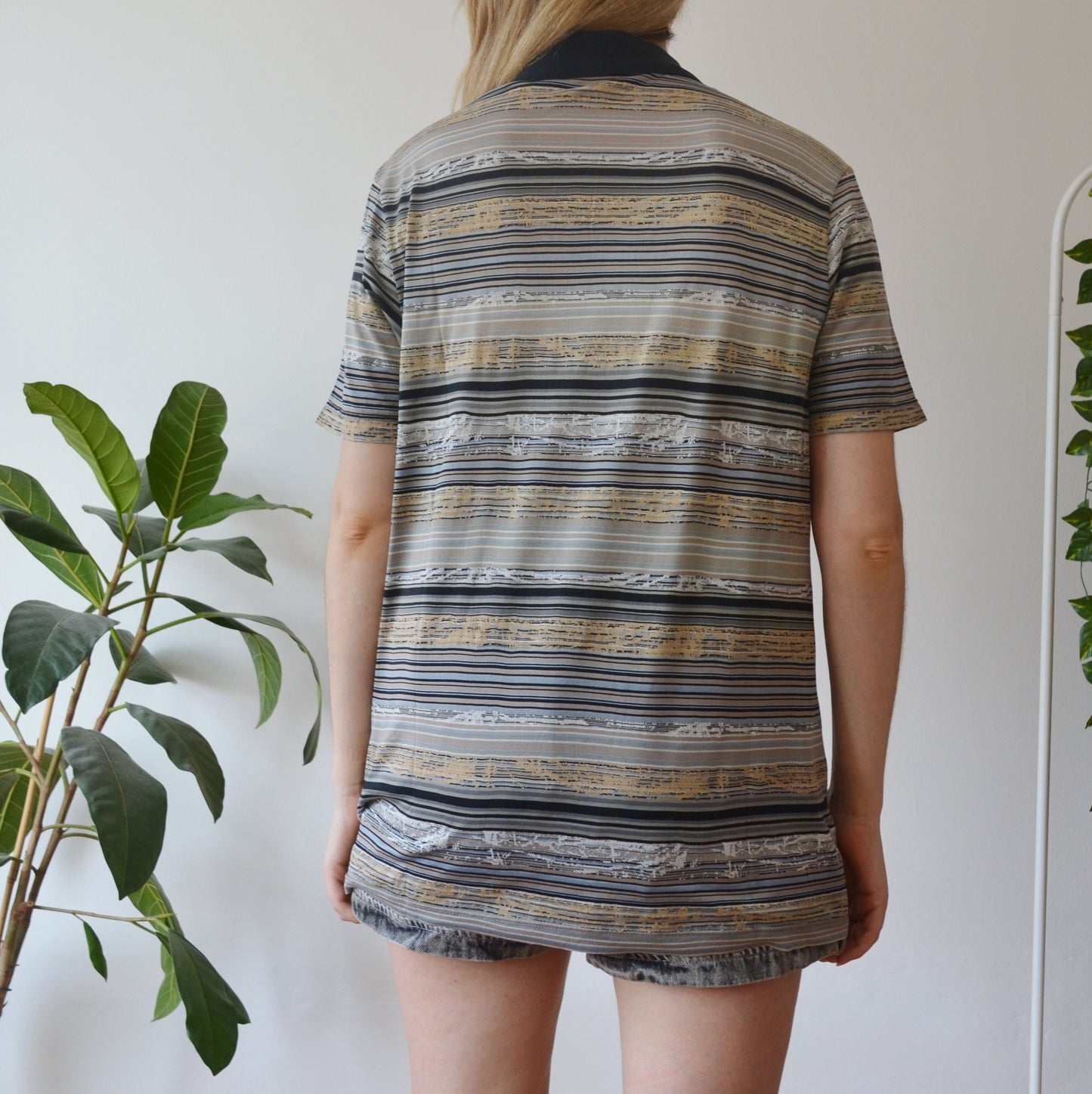 Vintage Stripe Polo Top
