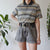 Vintage Stripe Polo Top