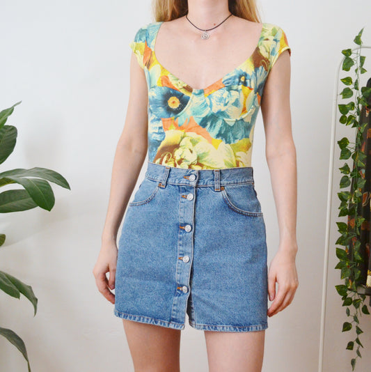 Floral bodysuit S