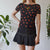 Vintage Floral Mesh Top M