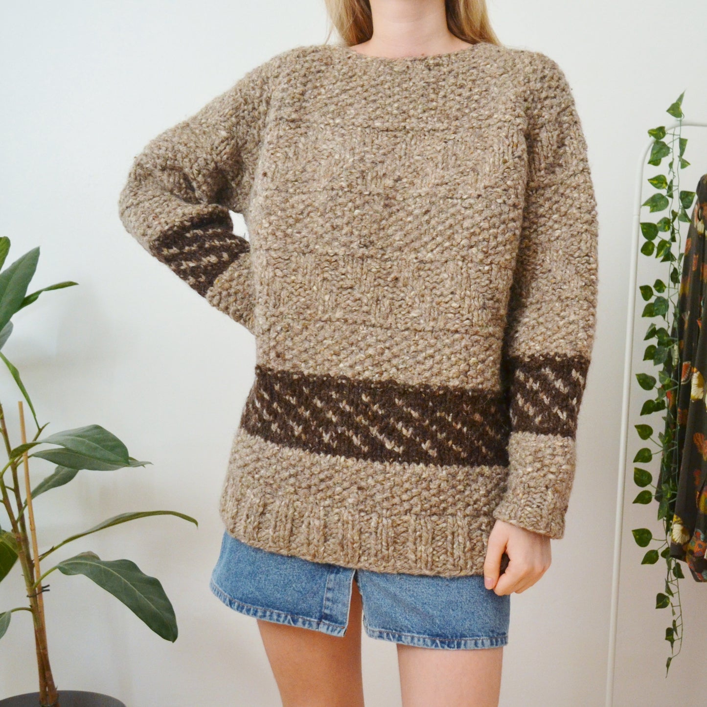 Chunky knit jumper L