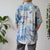 Vintage Blue Abstract Shirt L