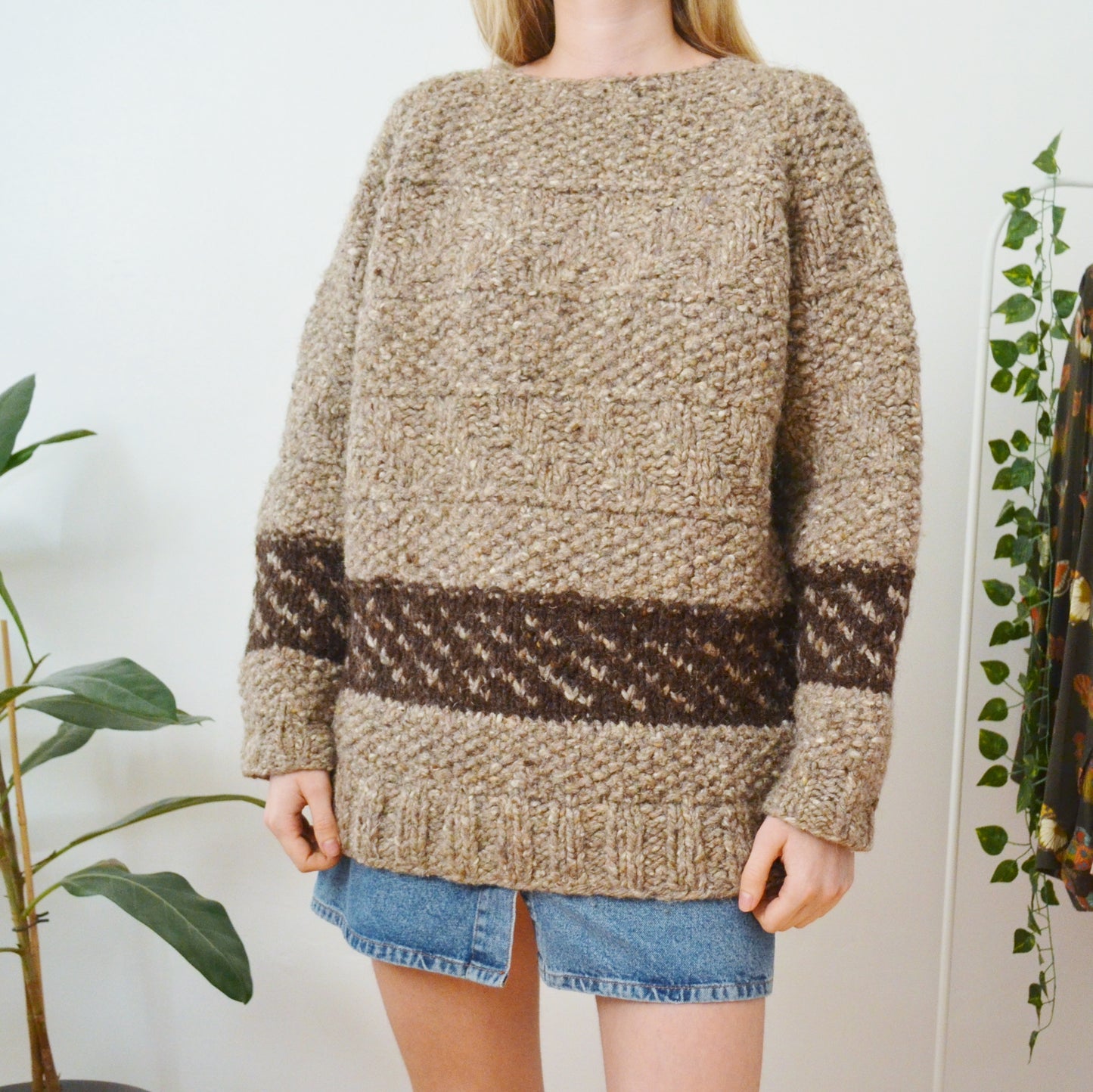 Chunky knit jumper L