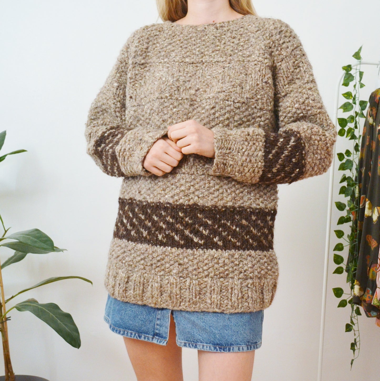 Chunky knit jumper L
