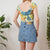 Floral bodysuit S