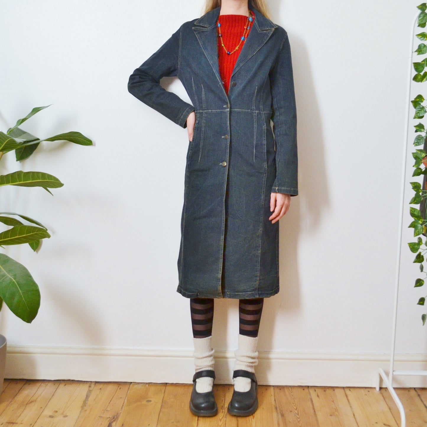 Denim maxi jacket S