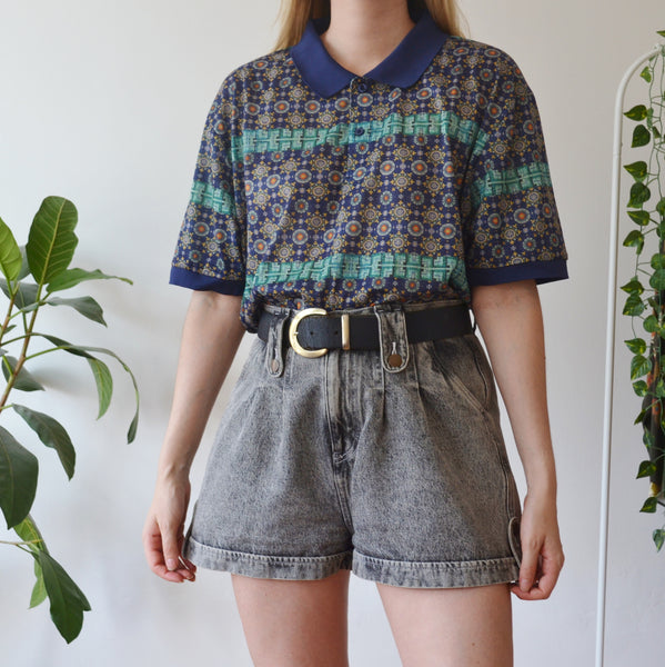 Vintage Retro Polo Top 2XL