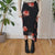 Vintage Floral Midi Skirt S