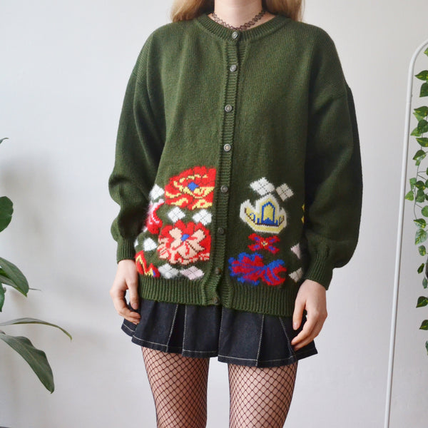Flower cardigan M