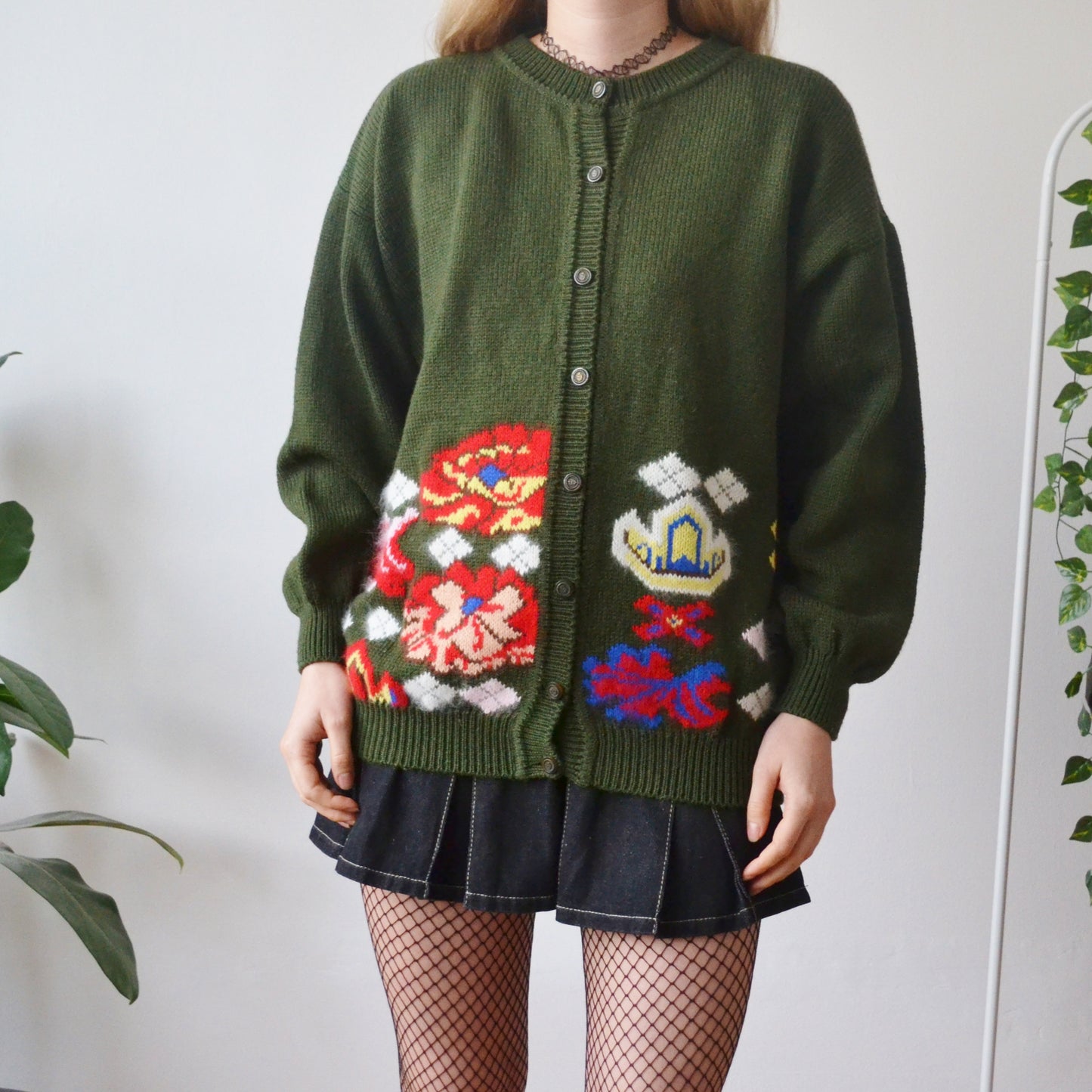 Flower cardigan M