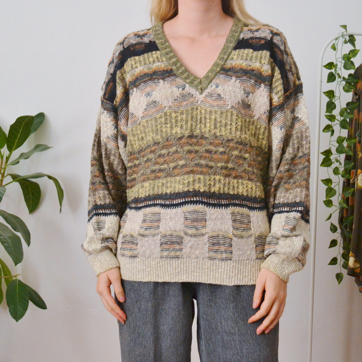 Vintage V Neck Jumper