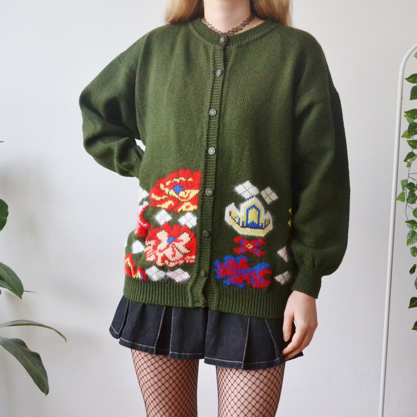 Flower cardigan M