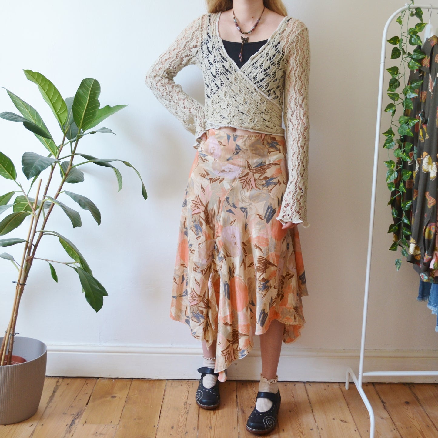 Vintage Abstract Floral Skirt 14