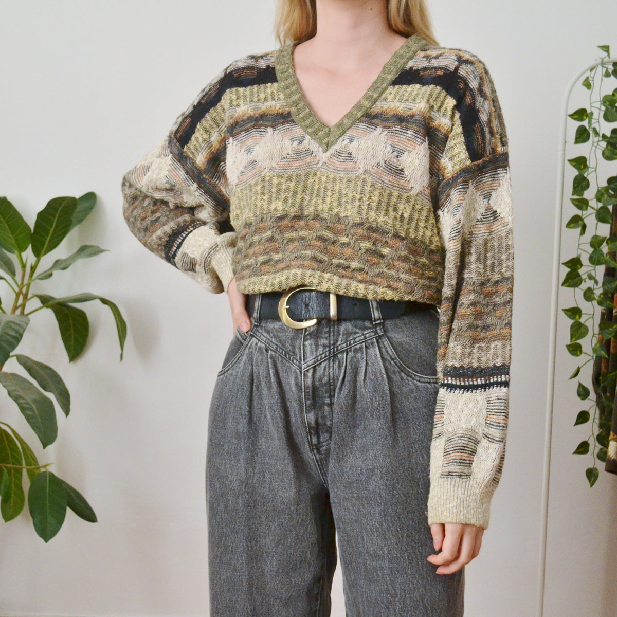 Vintage V Neck Jumper