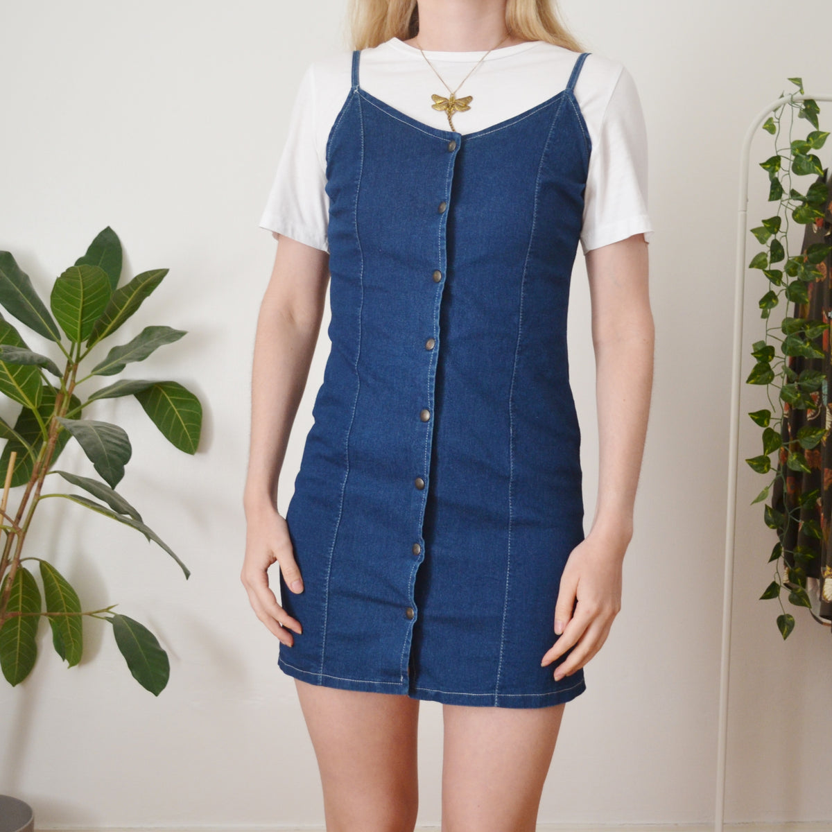 Vintage Denim Mini Dress S