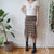 Vintage Patterned Midi Skirt M
