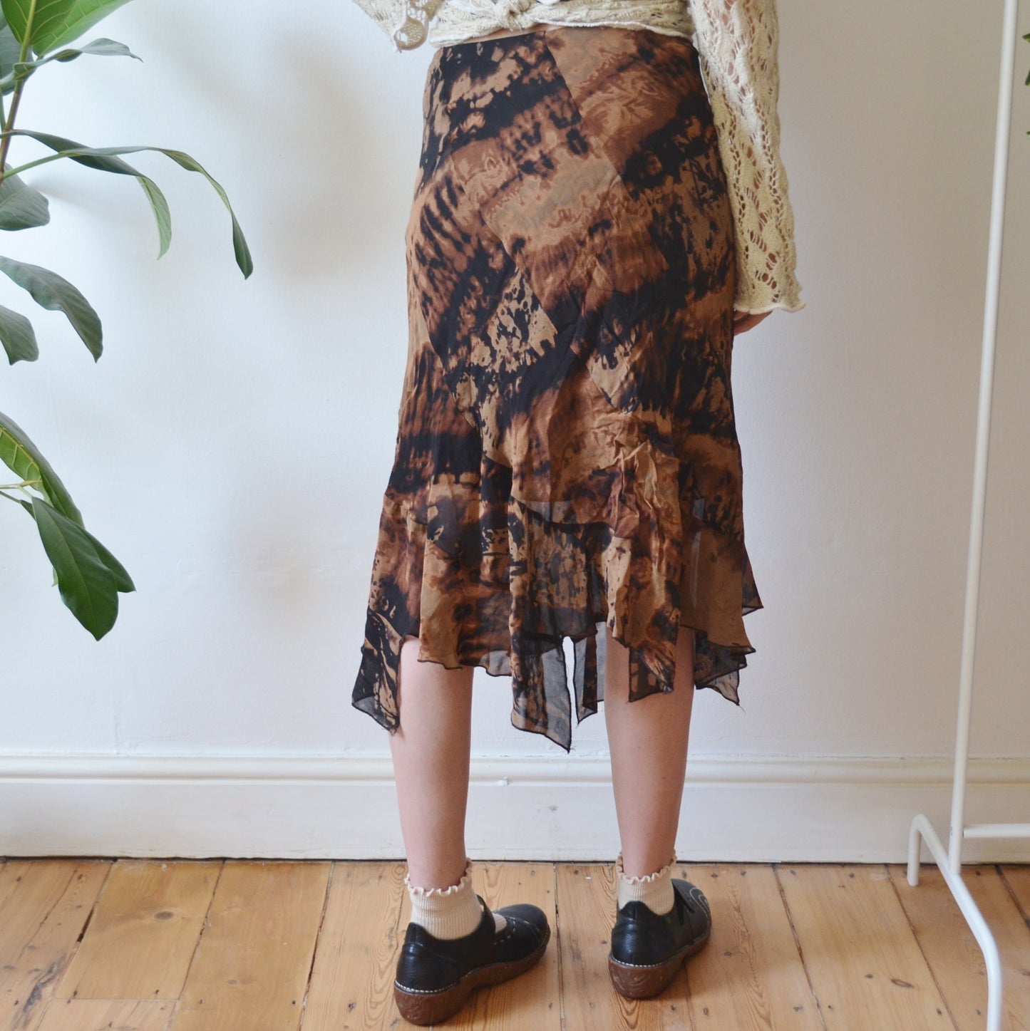 Vintage Abstract Maxi Skirt S