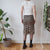 Vintage Patterned Midi Skirt M