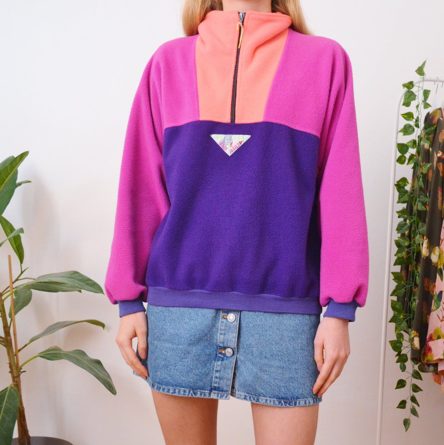Colour block fleece M