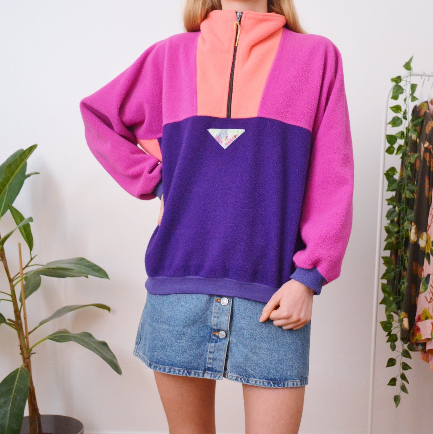 Colour block fleece M