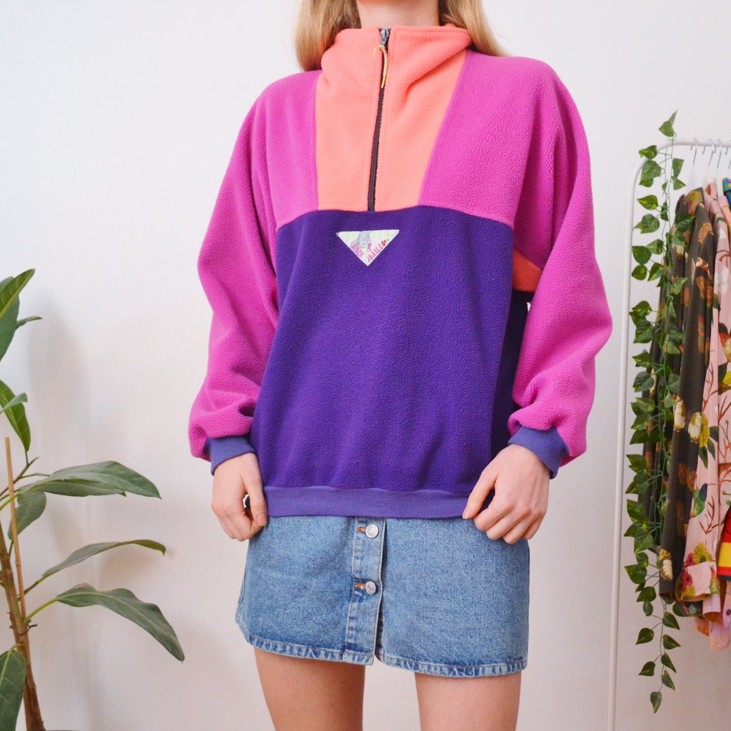 Colour block fleece M