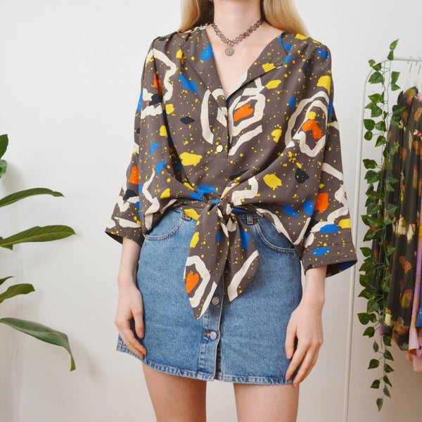 Abstract blouse 2XL