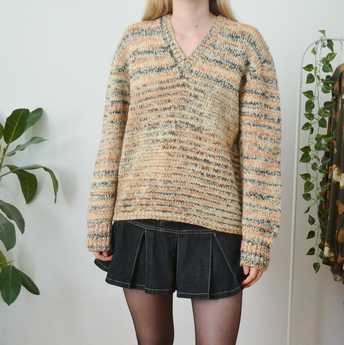 Vintage V Neck Jumper L