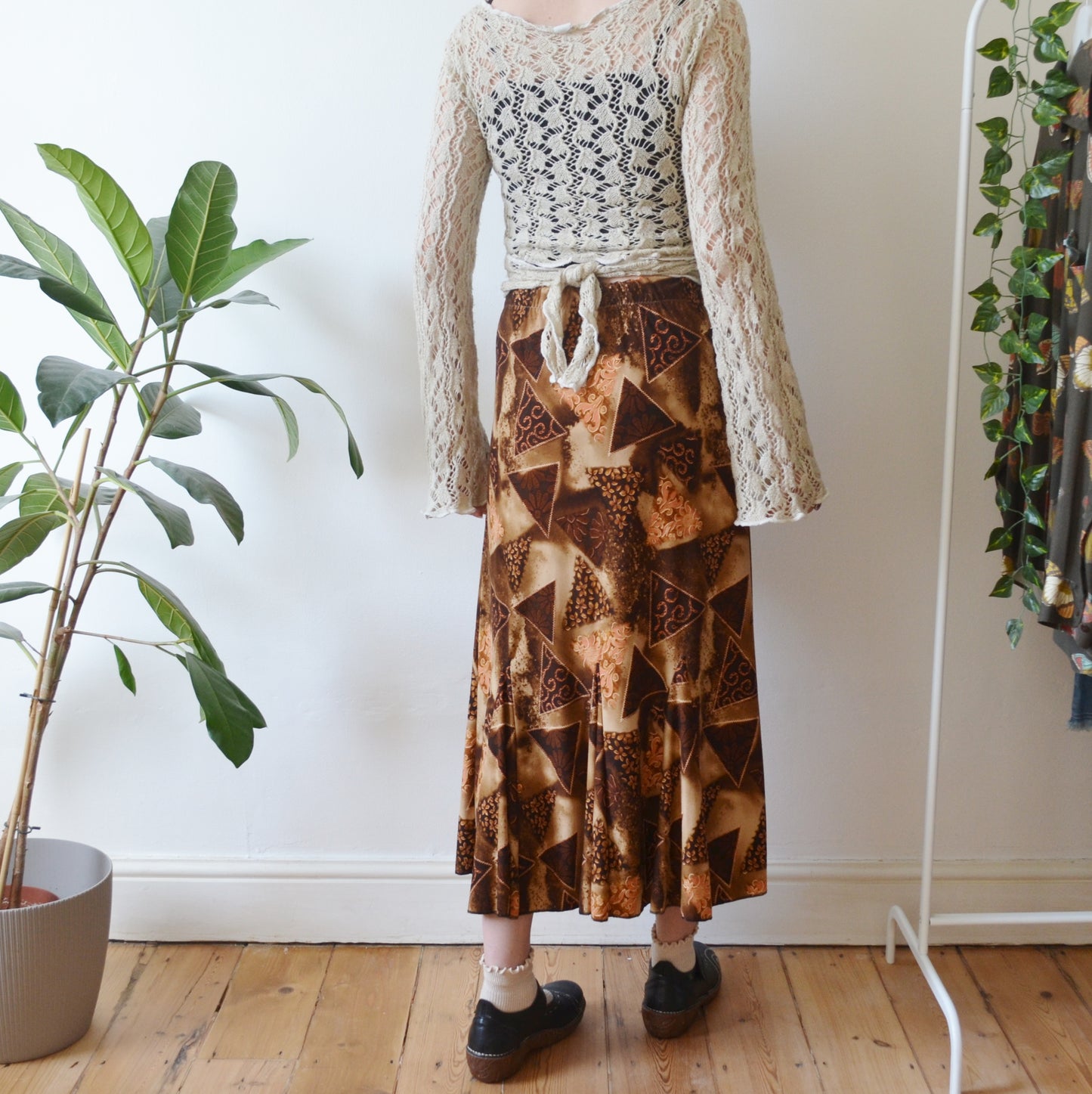 Vintage Boho Maxi Skirt XL