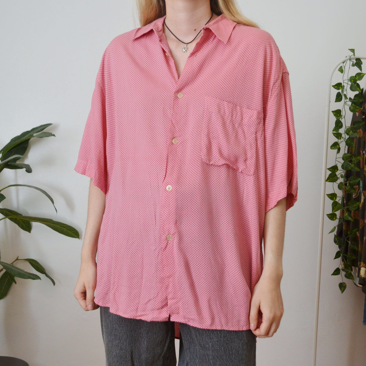 Vintage Polka Dot Shirt XL