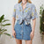 Sheer floral blouse M
