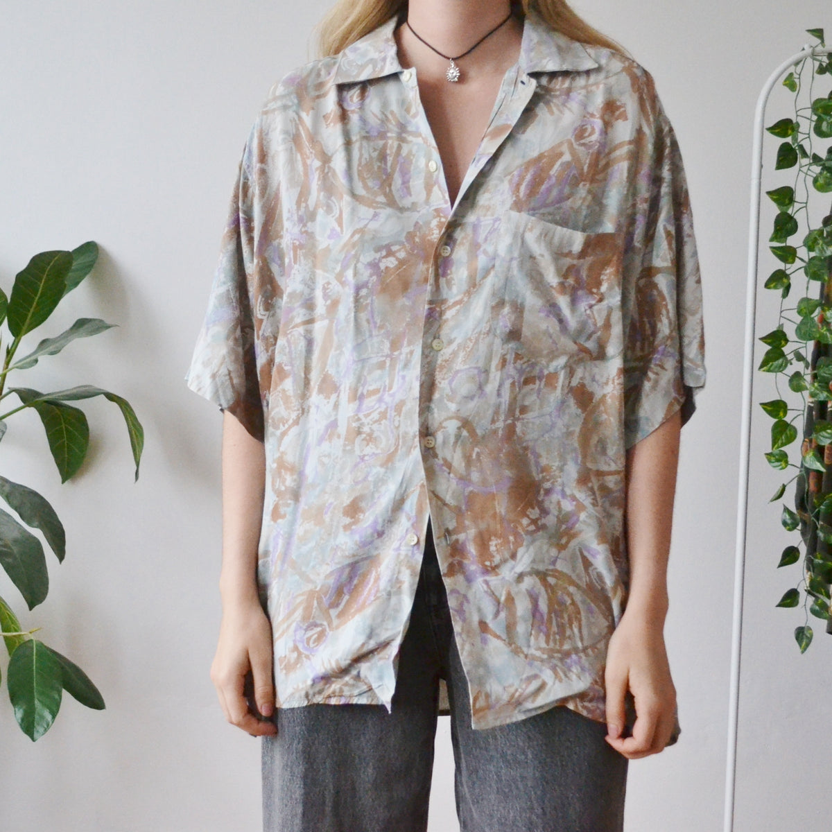 Vintage Abstract Shirt L