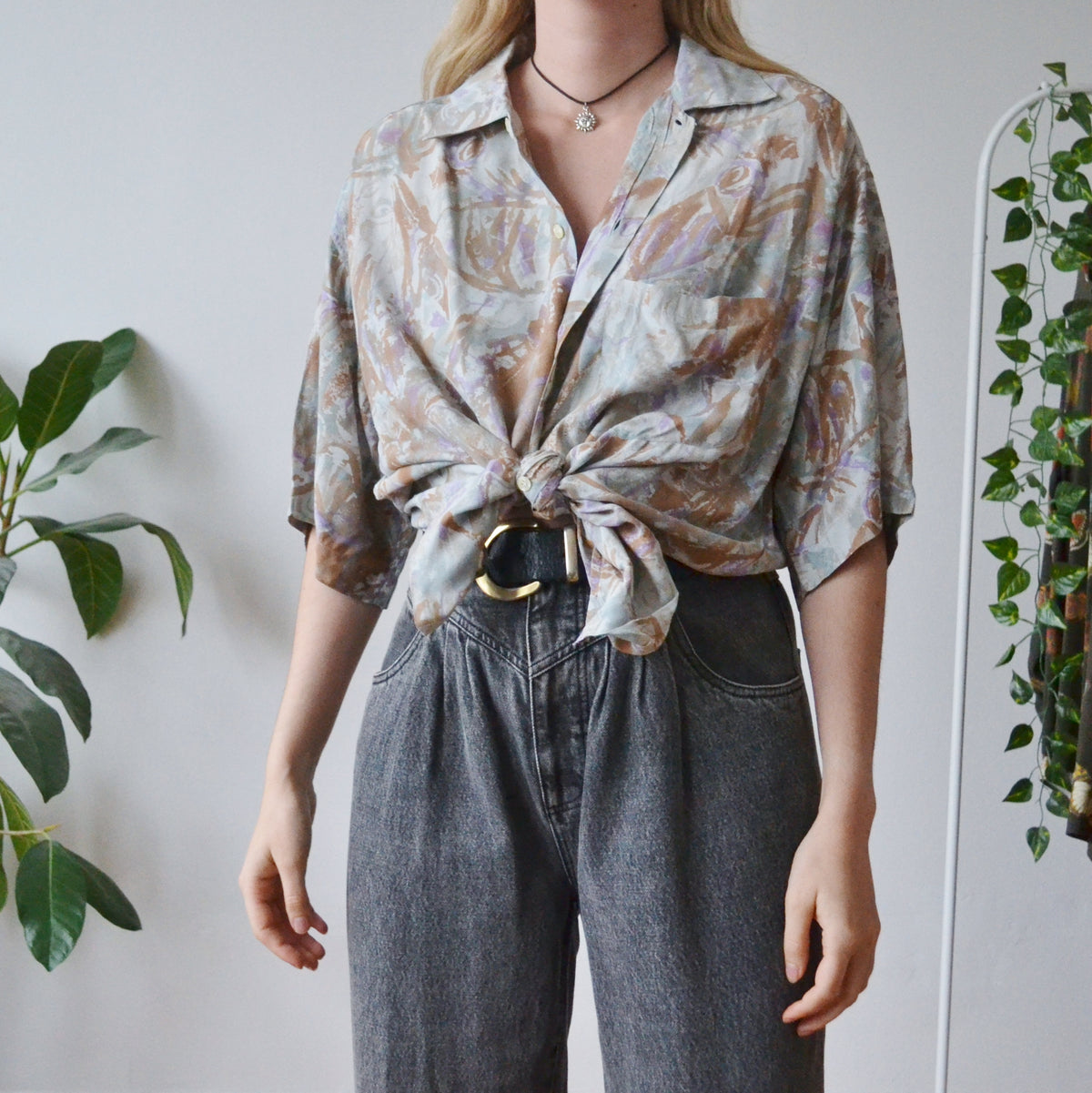 Vintage Abstract Shirt L