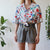 Vintage Abstract Shirt L