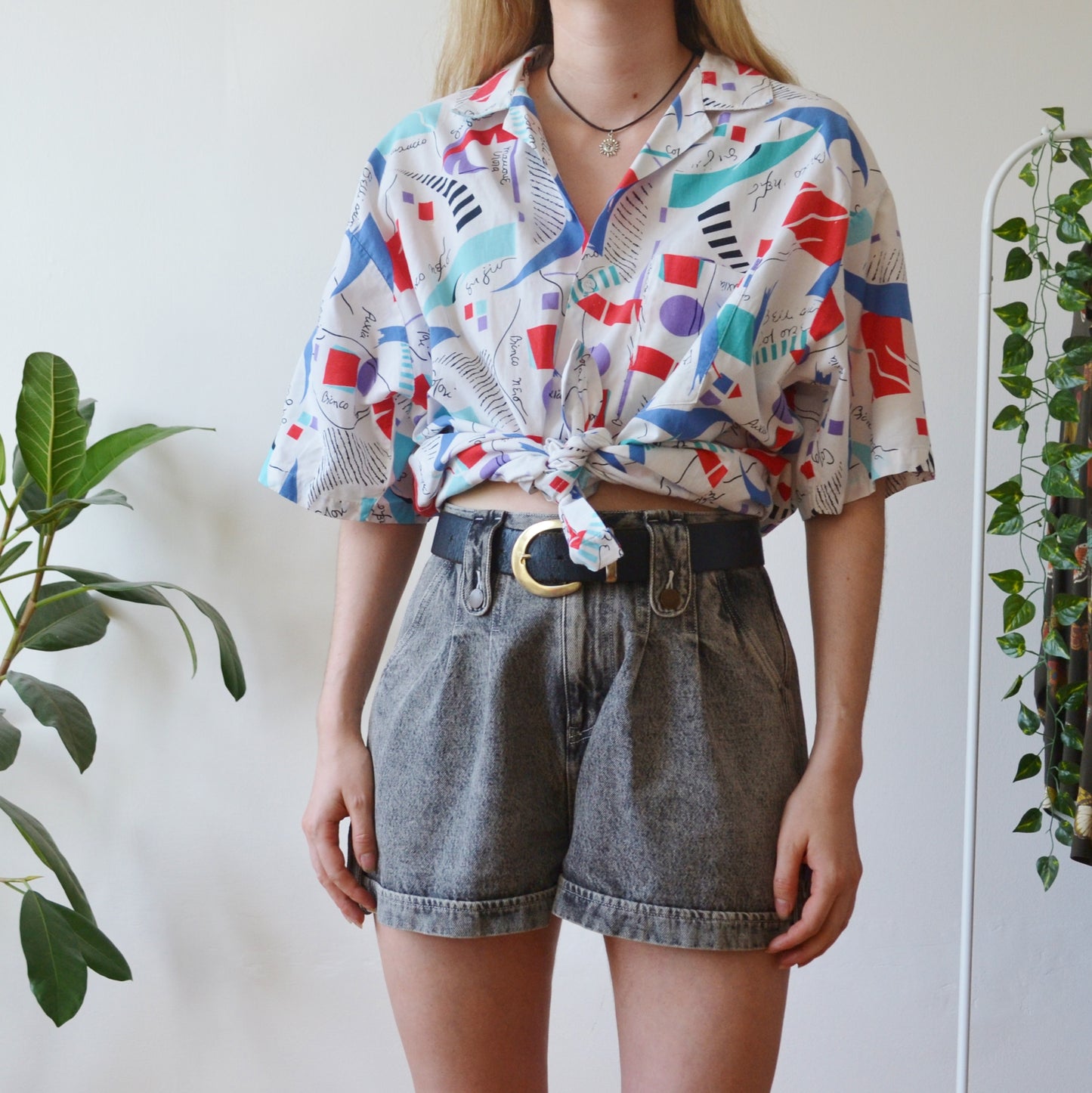 Vintage Abstract Shirt L