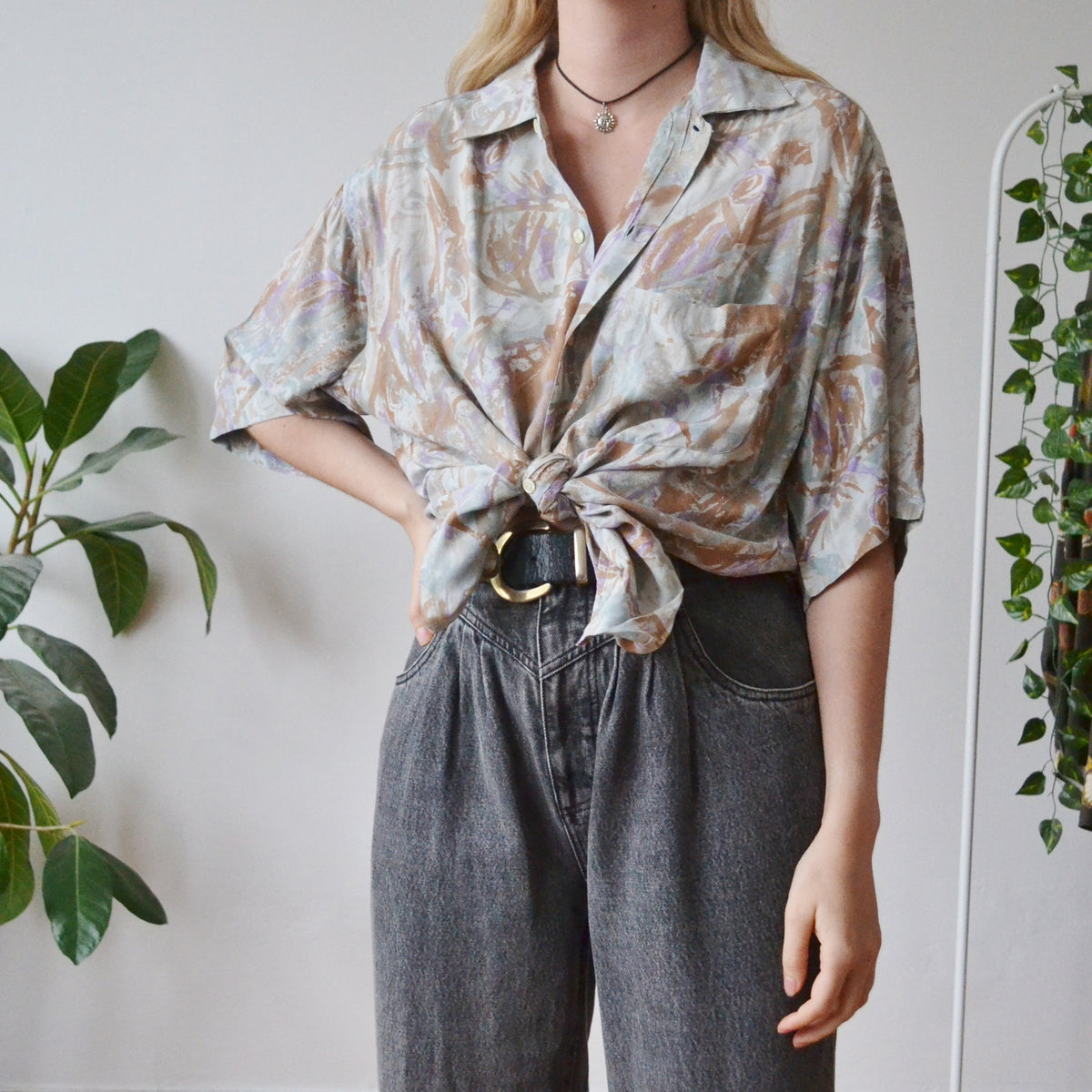 Vintage Abstract Shirt L