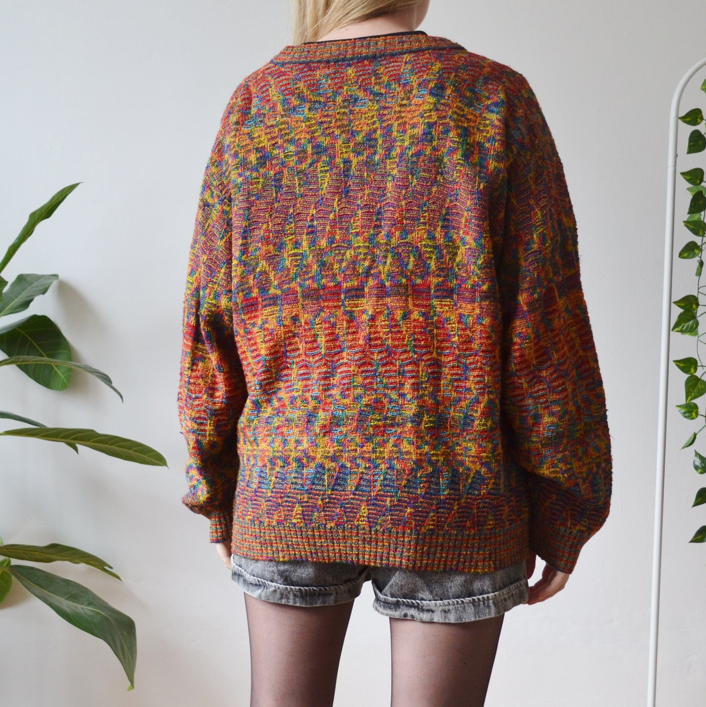 Colourful cardigan XL