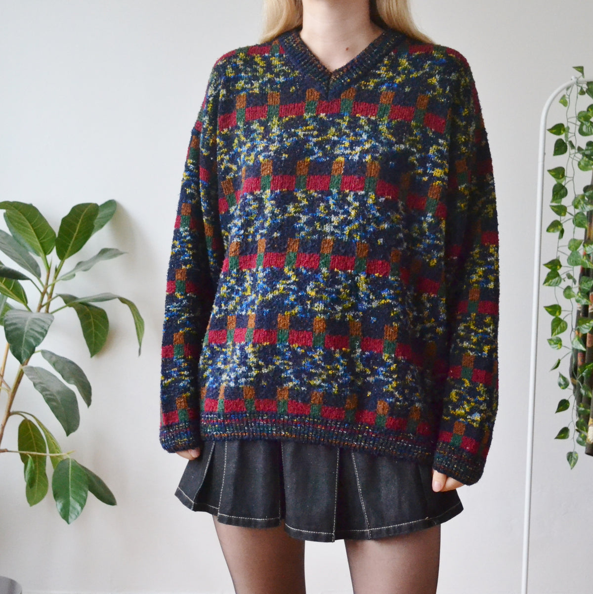 Vintage Patchwork Jumper XL