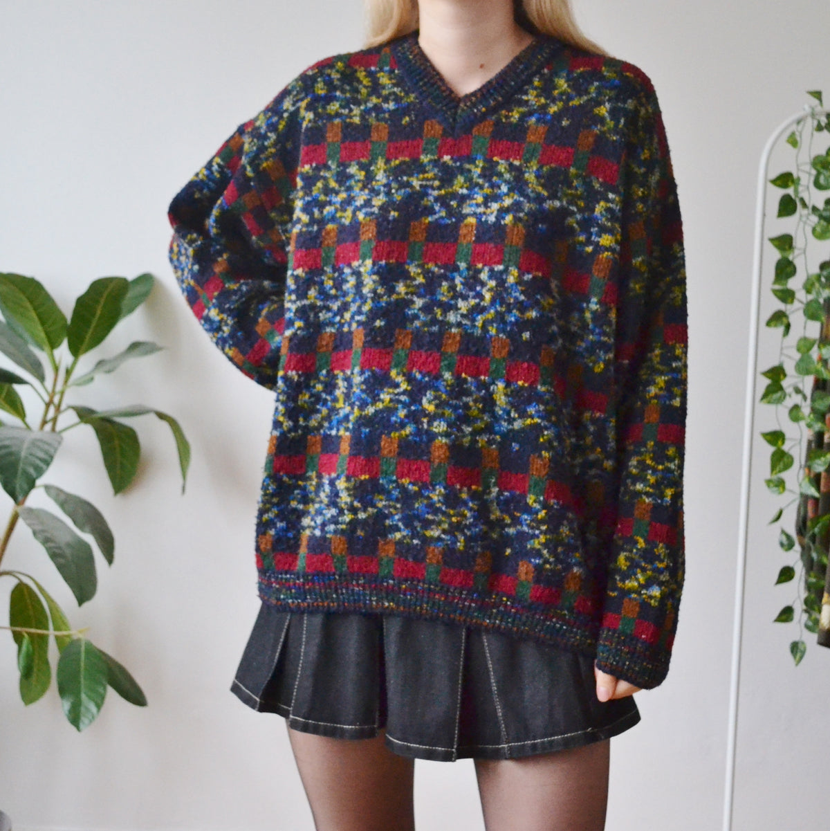 Vintage Patchwork Jumper XL