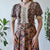 Vintage 70s Floral Maxi Dress S