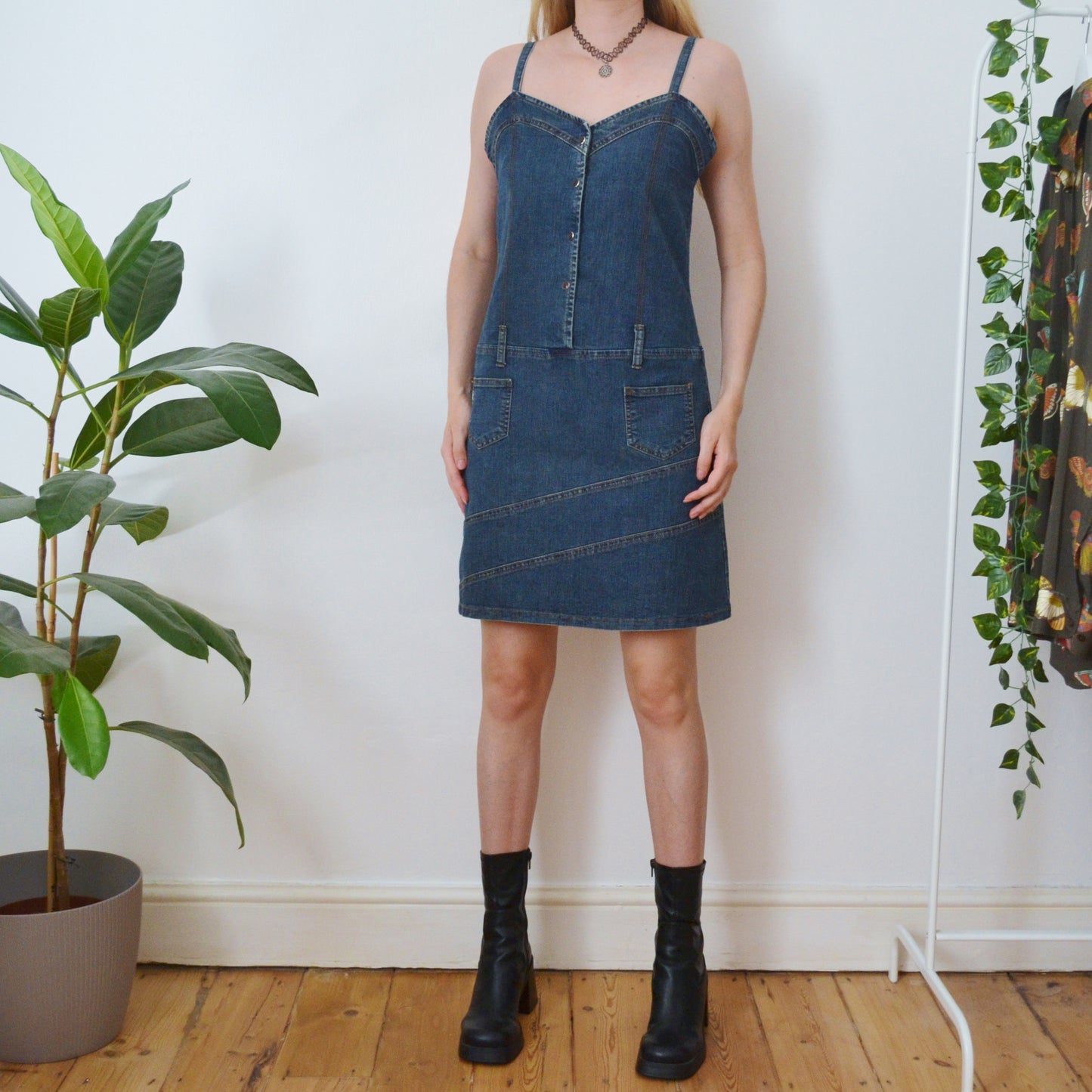 Denim dress L