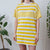 Vintage Yellow Stripe T Shirt M