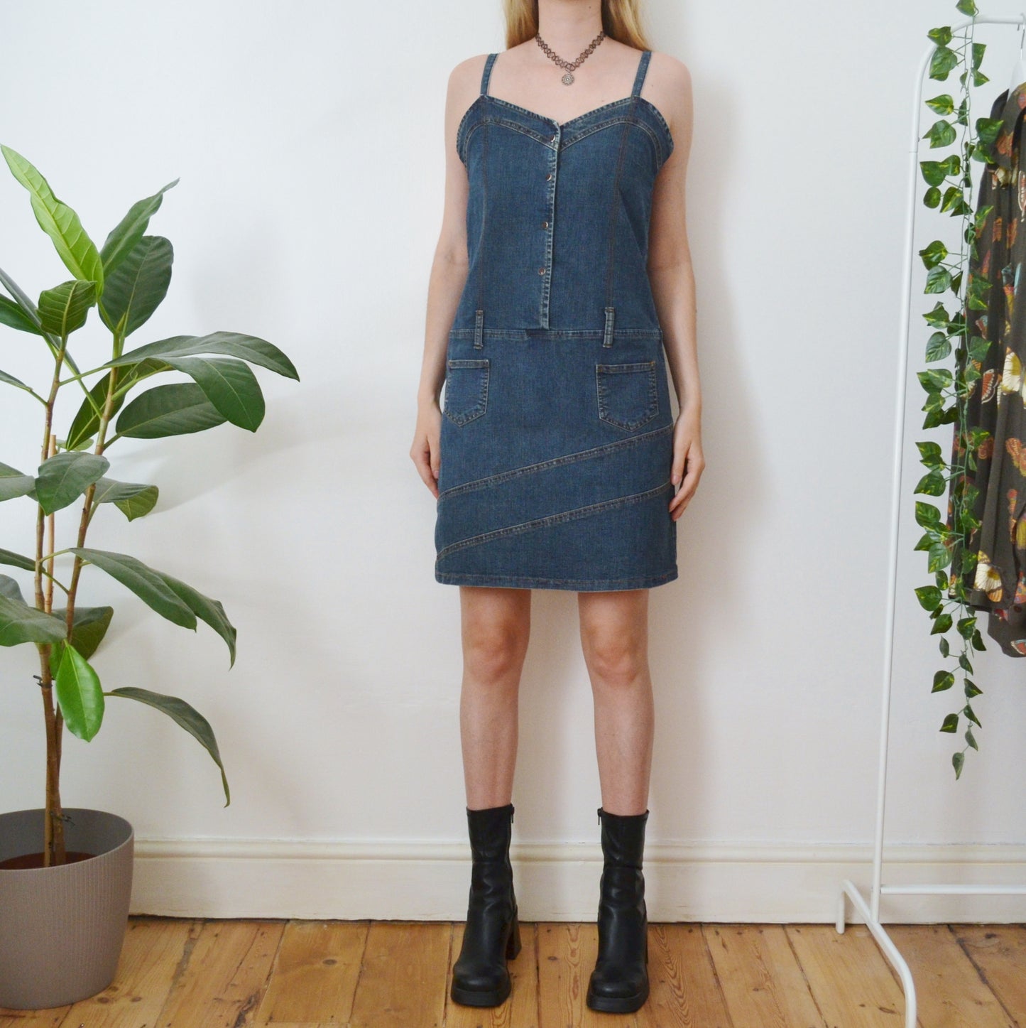 Denim dress L