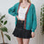 Vintage Turquoise Cardigan M